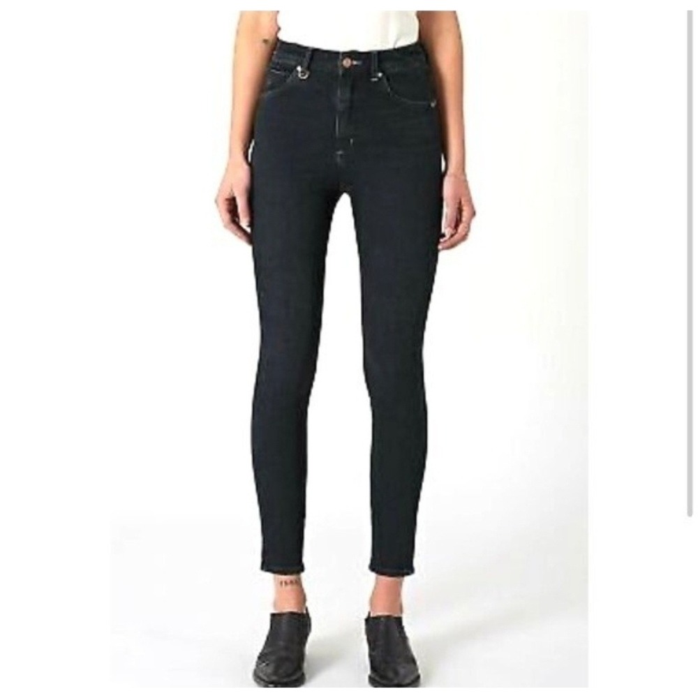 Neuw Denim Iggy Skinny Jeans Womens 29x32 Faded Black Stretch Slim Fit Tapered‎